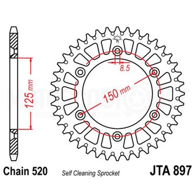 Corona KTM / Husqvarna / Husaberg Z-49 Aluminio Naranja JT Sprockets Sku:JTA897.49ORG /A/8/A89752_4.jpg