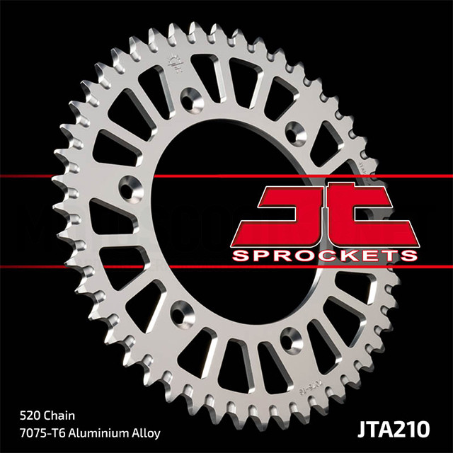 Corona Honda CR 125/250 / CRF 250/450 / Beta Z- 49 Aluminio Rojo JT Sprockets Sku:JTA210.49RED /J/T/JTA210_4.jpg