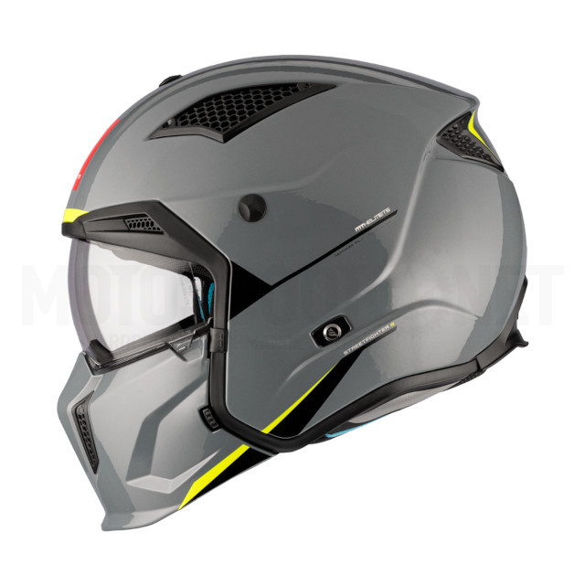 Casco Jet MT Helmets Streetfighter SV Solid A22 Gris Brillo - Talla XS/S/M/L/XL/XXL