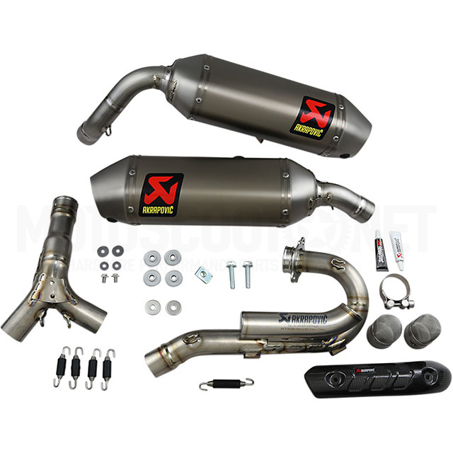 Escape Akrapovic completo Evolution Line Doble Honda CRF 250 R/RX 14-15 - titanio