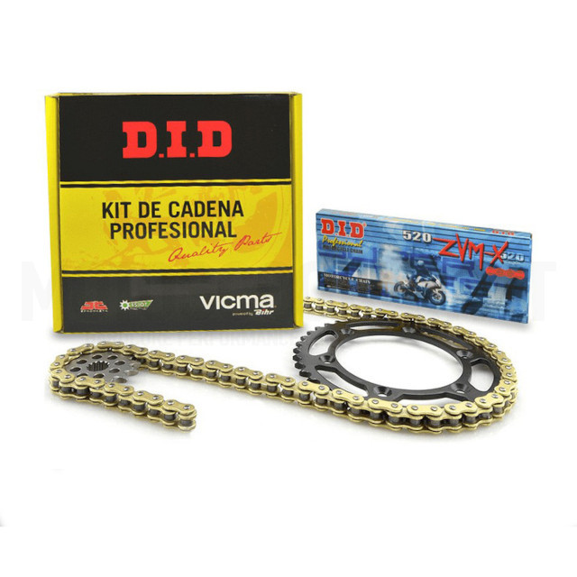 3053617 Kit de transmisión Ducati 696 Monster 08-14 15x45 D.I.D. X-Ring 520 VX3 Acero 108 eslabones