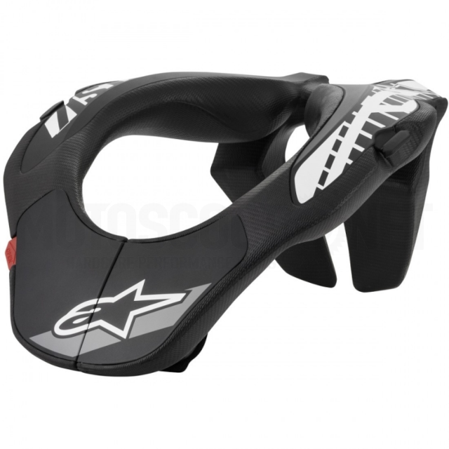 Collarín Off-Road Alpinestars Youth Neck Infantil - Negro Blanco