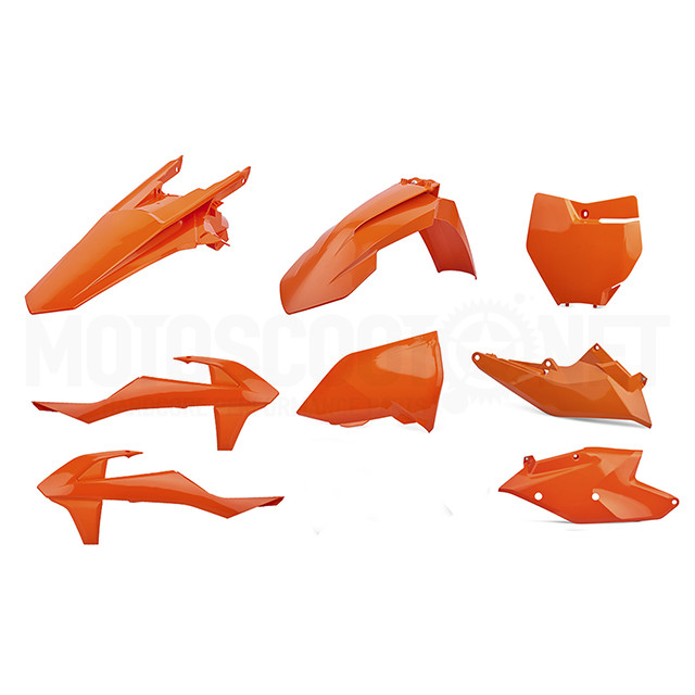 90700 - Kit de plásticos SX125/150 SX-F250/350/450 XC-F250/350/450 16-18 Naranja KTM Polisport