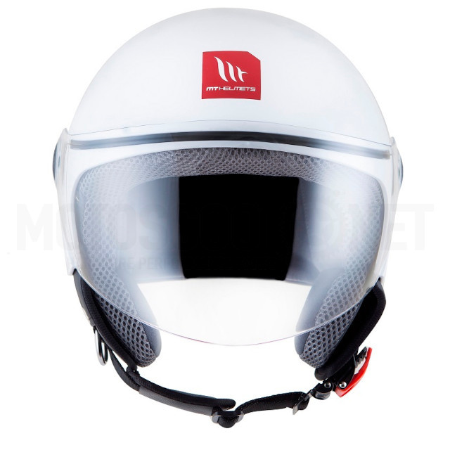 Casco MT Helmets Street S Solid A0 Blanco Brillo