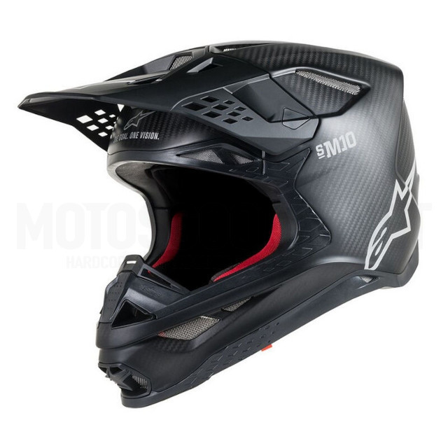 Casco MX Suptertech M10 Solid Carbon Alpinestars Negro Mate/Carbono