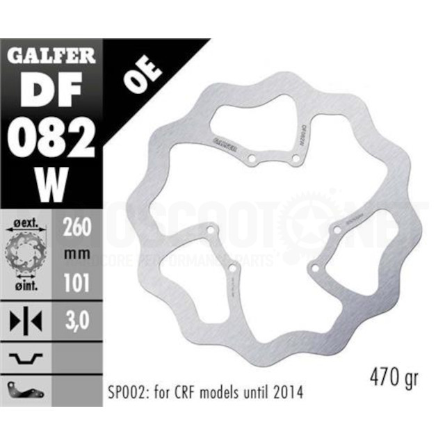 Disco de freno delantero wave Honda CRF 250 R 15-23 Galfer