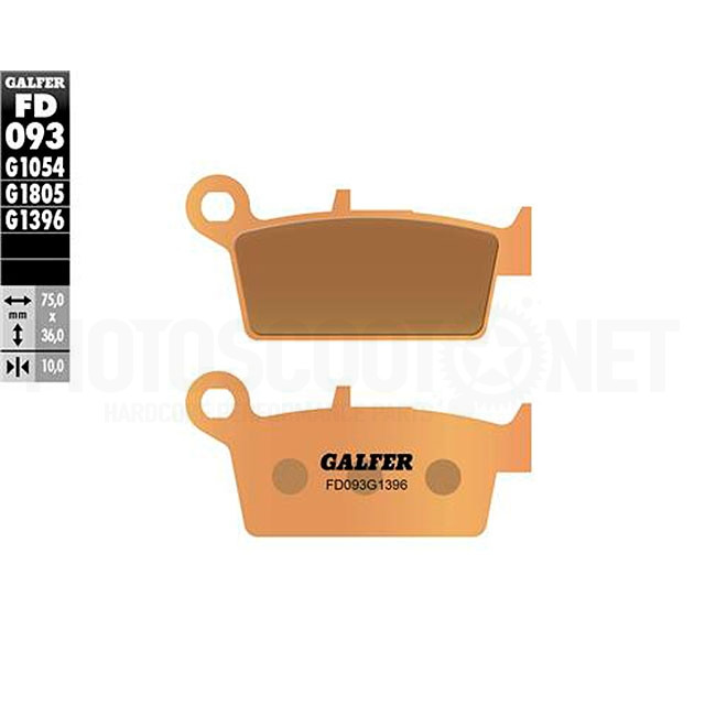 Pastillas de freno Gas Gas EC 125/200/250/300/400/450 Galfer - sinterizadas