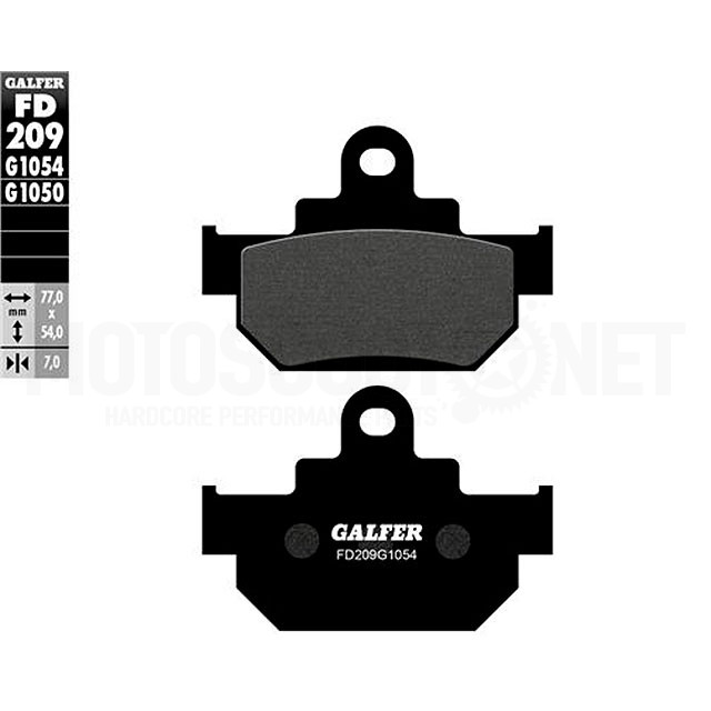 Pastillas de freno Galfer - Semi-metal delantera VL 125 Marauder -00