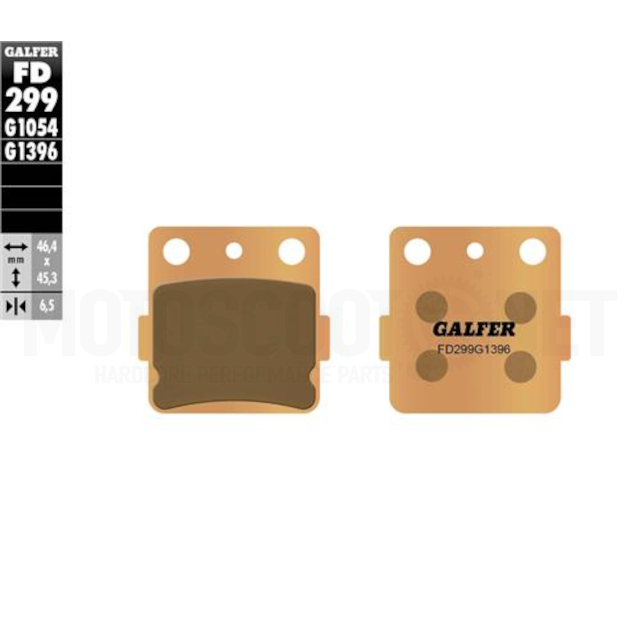 Pastillas de freno Yamaha YZ 80 93-02 / YZ 85 03-21 Off-Road Galfer - Sinterizadas 