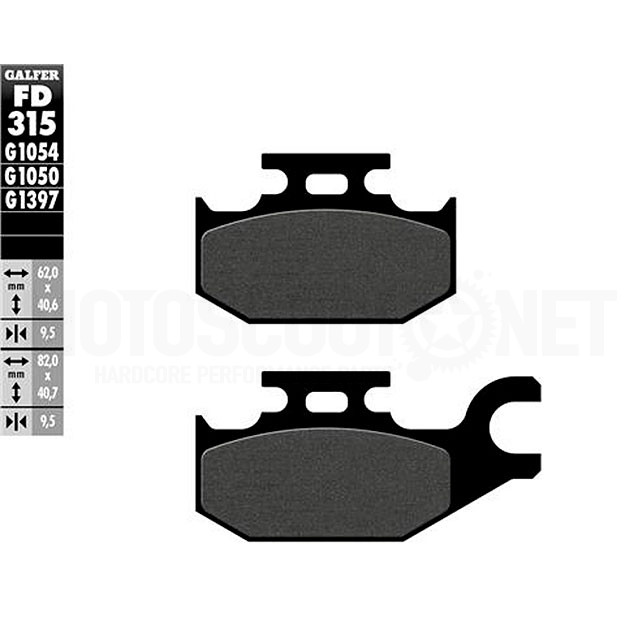 Pastillas de freno Suzuki Burgman UH 125/200 Galfer - semi-metal