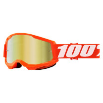 Gafas Offroad 100% Strata 2 Naranja - Cristal Espejo Dorado