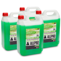 Caja de 4 unidades 5L líquido refrigerante anticongelante 30% verde AllPro