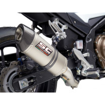 Silenciador Honda CB500 F / X 21-23 Euro 5 SC-Project Oval fibra de carbono terminal carbono