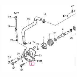 Tapa bomba de agua Honda SH 125/150 01-04