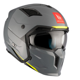 Casco Jet MT Helmets Streetfighter SV Solid A22 Gris Brillo 