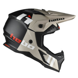 Casco Cross Hebo Heritage negro mate-beige