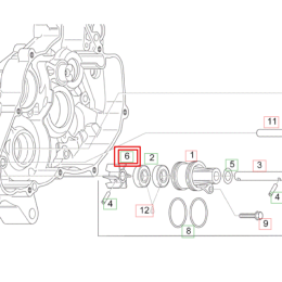 Hélice bomba de agua Aprilia RS 125 2T >1990