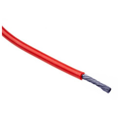 Cable pipa de bujía silicona rojo (1 METRO)