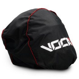 Bolsa casco integral VOCA Bestia negra con logo blanco y costura roja