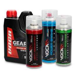 Kit mantenimiento Voca Gearbikes Laca / limpiador frenos / grasa cadena / aceite transmisión 10w40