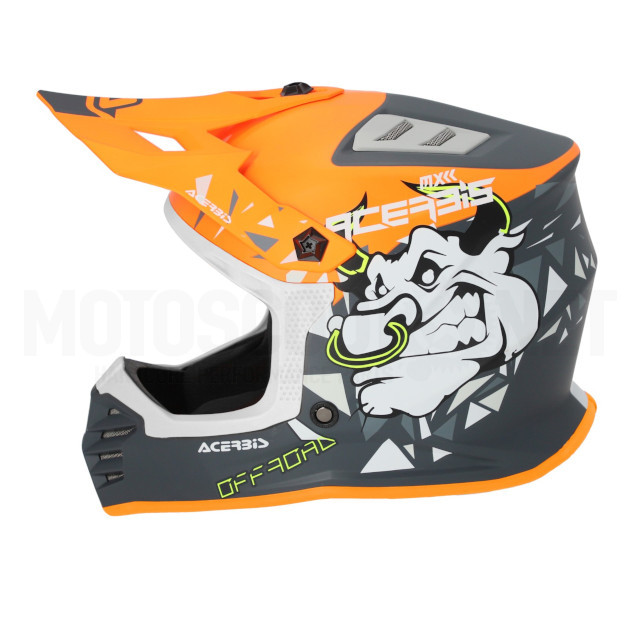 Casco cross infantil Acerbis profile naranja/gris