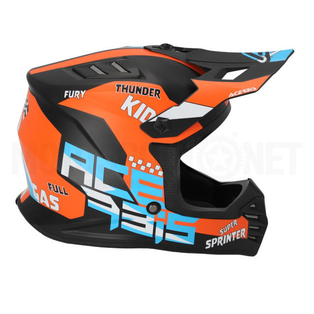 Casco cross infantil Acerbis profile negro/naranja