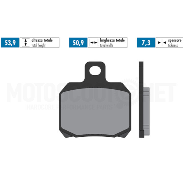 Pastillas de freno Polini For Race Derbi DRD PRO / X-MAX 125 06-09 / Suzuki Burgman 125/150 - Sinterizadas