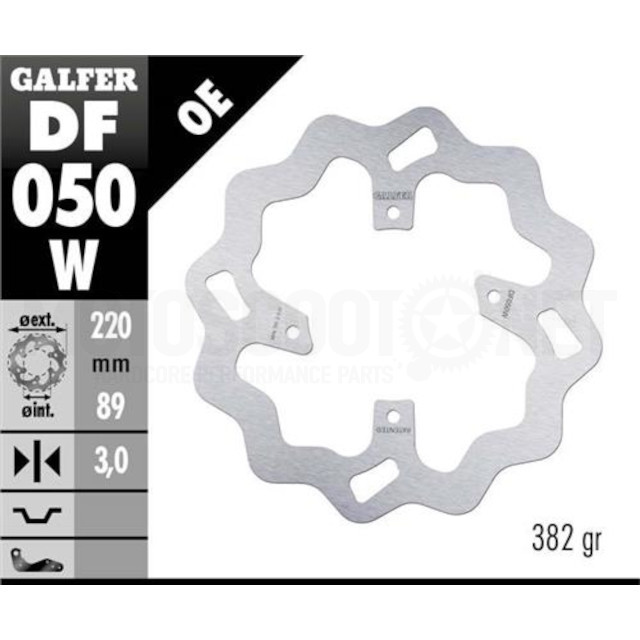 Disco de freno delantero wave Honda CR 80 97-02 / 85 03-21 / CRF 150 07-21 Galfer