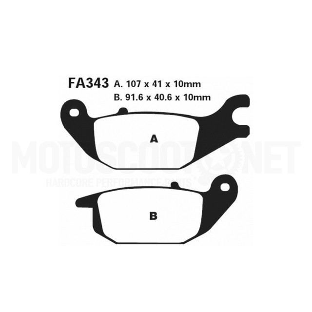 Pastillas de freno traseras Honda CBR 125 EBC Orgánico