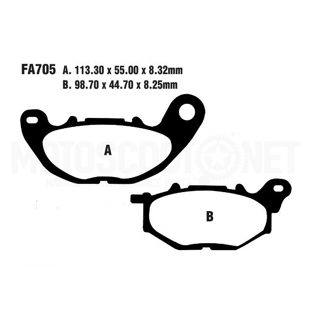 Pastillas de freno delanteras Yamaha X-Max 125/300 19-23 EBC - organicas