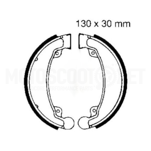 Zapatas de freno traseras Daelim VL 125 Daystar / Honda CB 125 EBC