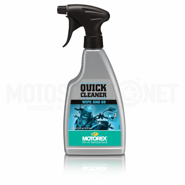 Pulverizador plásticos, pantallas y supeficies metálicas QUICK CLEANER 500ml Motorex 