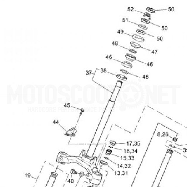 Cazoleta inferior cojinete dirección Yamaha Jog R/RR >2003