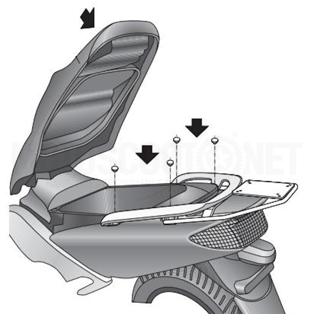 Fijaciones Top Master Yamaha Tmax XP500 (01-07) SHAD ref: Y0T51T