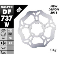 Disco de travão dianteiro Gilera Runner 50-125-200cc Galfer Wave d=220mm 4mm grossura