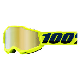 Óculos Offroad 100% Accuri 2 Junior Amarelo Fluor - Lente Espelhada Dourada