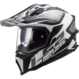 Casco Cross LS2 MX701 Explorer Alter negro mate-blanco