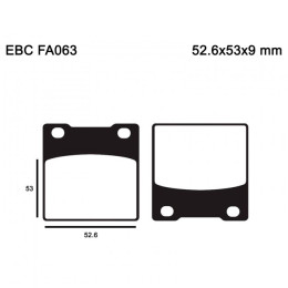 Pastillas de freno traseras Suzuki GSXR 750 EBC - orgánicas