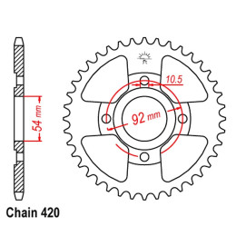 Cremalheira Yamaha TZR RR 1997-2012 Z-47 aço JT Sprockets