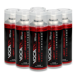 Caixa 6 unidades spray alta-temperatura 400ml Voca Racing Heat Resistant 800° transparente
