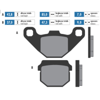 Pastilhas de travão Polini For Race Peugeot Scooter - Orgánicas