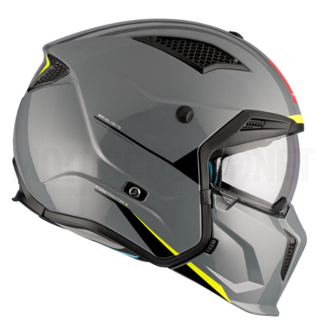 Casco Jet MT Helmets Streetfighter SV Solid A22 Gris Brillo - Talla XS/S/M/L/XL/XXL