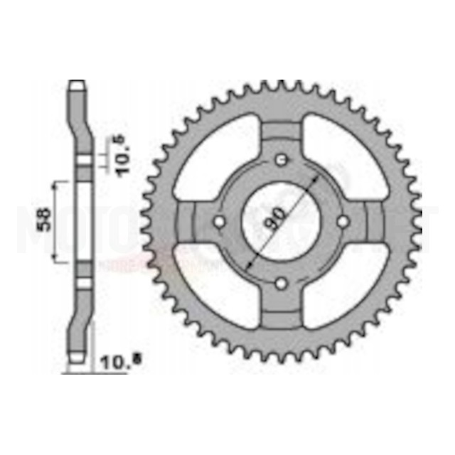 Corona de transmisión Z-41 paso 520 PBR - acero