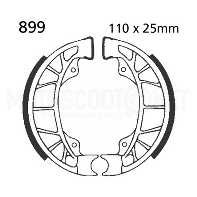 Zapatas de freno Derbi / Piaggio / Vespa EBC 899 (