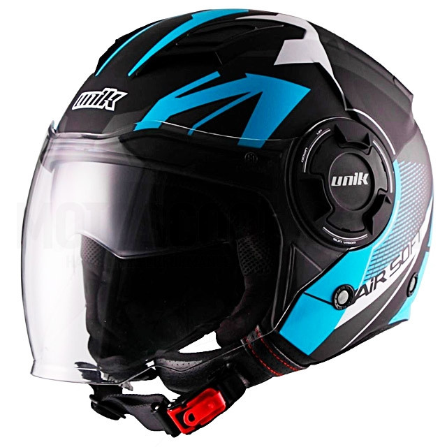 Helmet Jet Unik CJ-11 Airsoft Black/White/Matte Blue