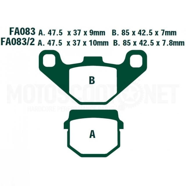 Pastillas de freno Yamaha Versity 300 02-04 EBC - sinterizadas R