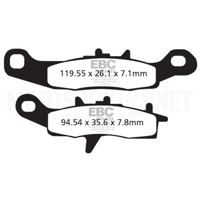 Pastillas de freno EBC Kawasaki KX 85 / Suzuki RM 85 - Sinterizadas R