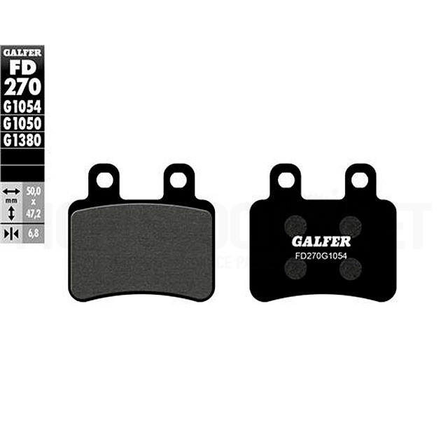 Brake Pads Organic Rieju RMX 02 / Derbi Boulevard / Yamaha DT 50 R/XT 125R / Senda PRO >2008 Galfer - Black