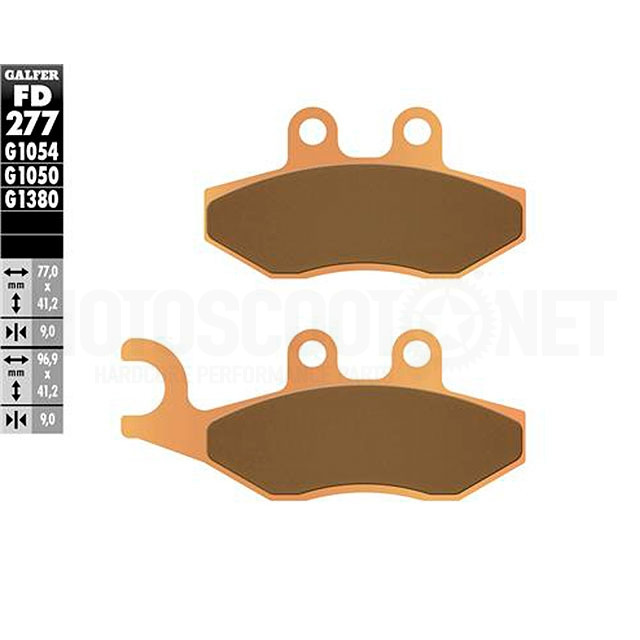 Brake Pads Sintered DNA 125/180 / Nexus / Runner 125/250/300 / Fuocco / Runner / Vespa GT/GTS/GTV Galfer - Metal