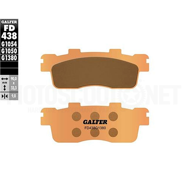 Brake Pads Sintered Kymco Downtown 125-300cc / K - XCT 300i / SUPER DINK 125i Galfer - Metal